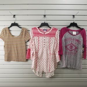 New 3 Pcs Women's Top Blouse Shirt Sweater Tank